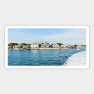 Characteristic style Cape Cod architecture along waters edge.  imagine this on a  card or gracing your room as wall art fine art canvas or framed print on your wall Sticker